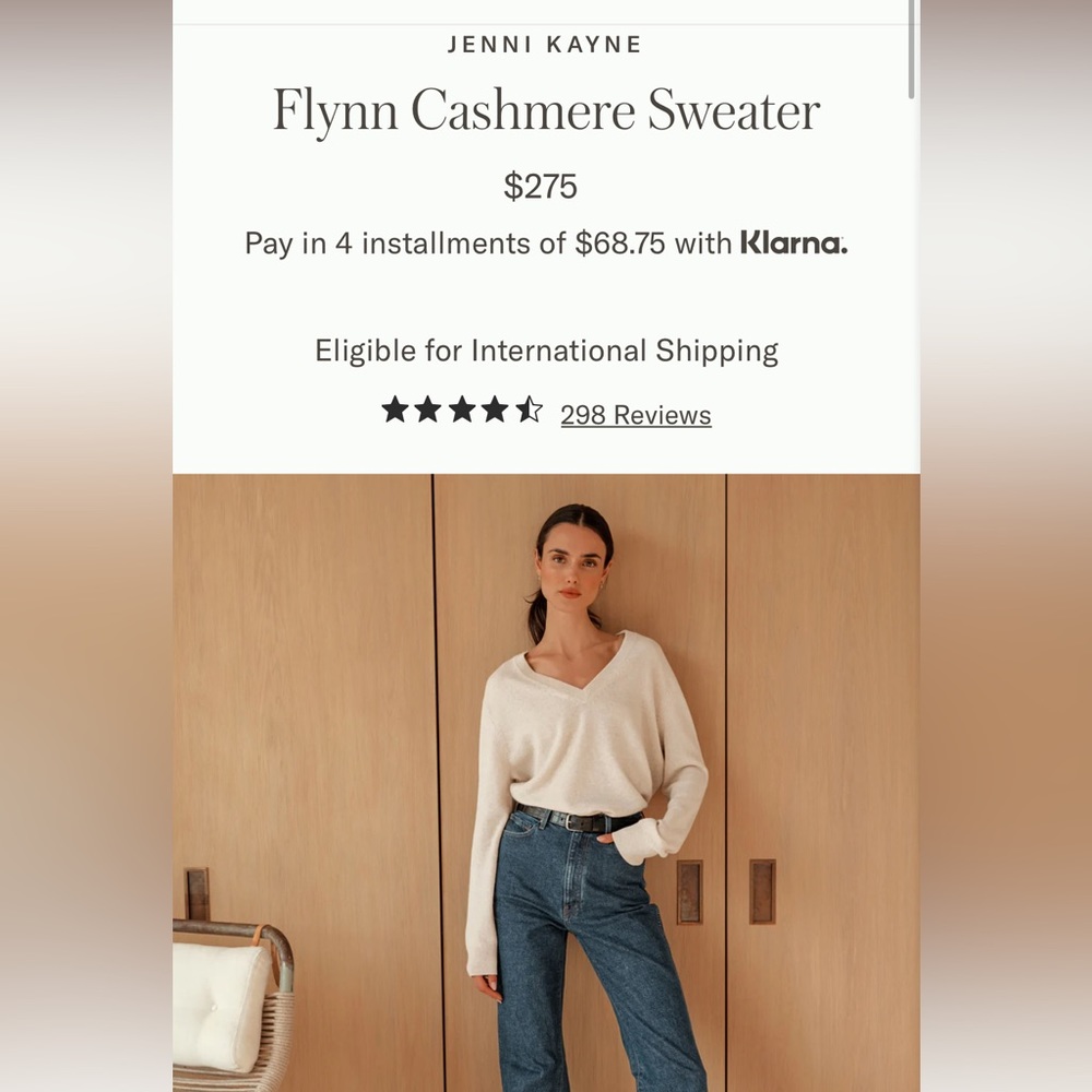 Jenni Kayne Flynn Cashmere sweater